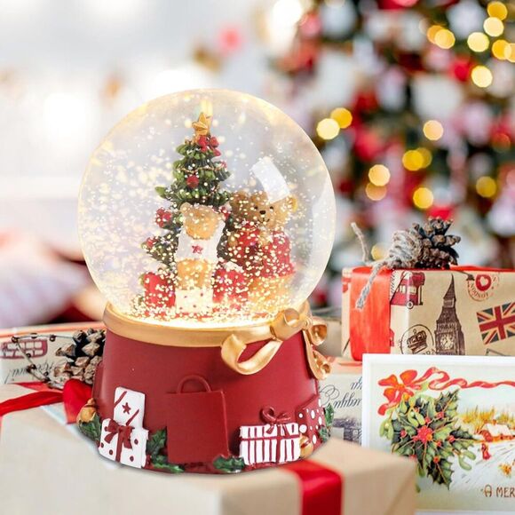 Christmas Snow Globe Christmas Tree with Bear  (No Auto Snowflake) - Picture 7 of 8